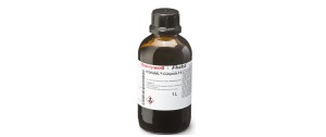 A bottle of Hydranal Reagent for Volumetry