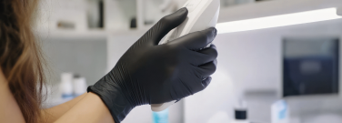 Black Glove in Lab Black Glove in Lab