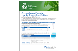 Choose Greener Products from the Thermo Scientific Brand Datasheet