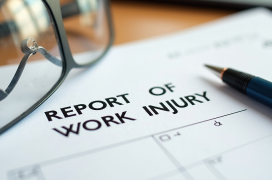 The top portion of a work injury report.